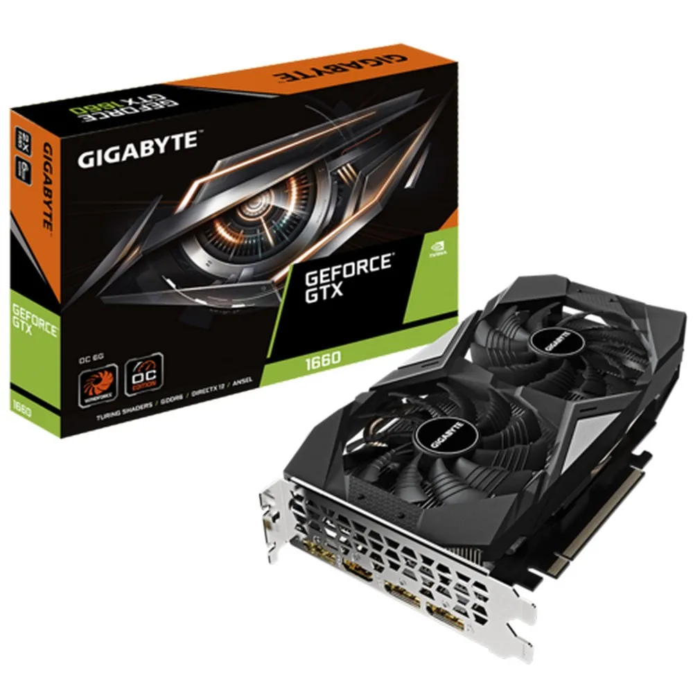 Placă Video Gigabyte GV-N1660OC-6GD,  6GB GDDR5 192bit