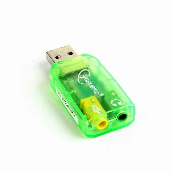 Placă de sunet externă Gembird SC-USB-01, Verde
