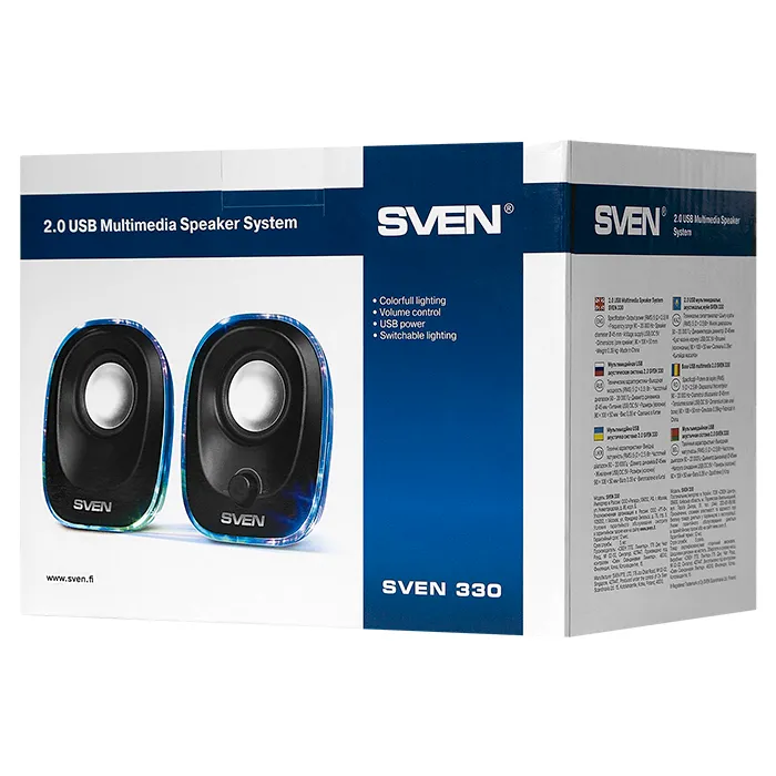 Boxe pentru calculator 2.0 SVEN "330", Negru