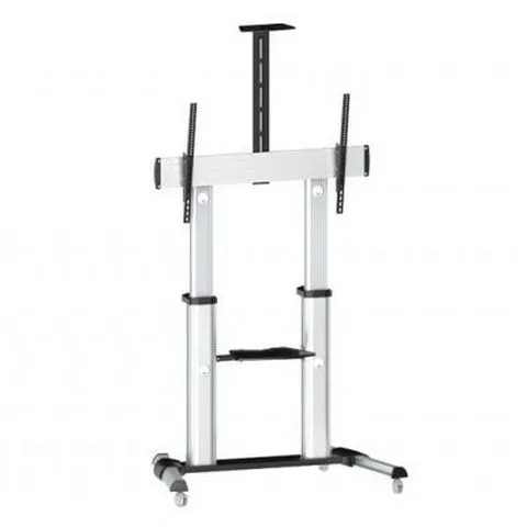 Suport TV Mobil Reflecta TV Stand 100VC-Shelf, Argintiu