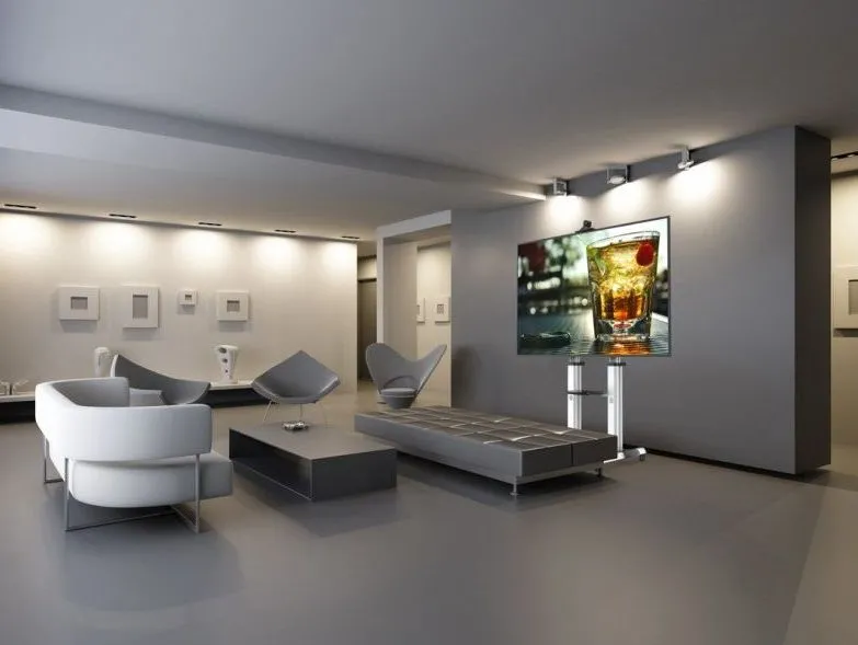 Suport TV Mobil Reflecta TV Stand 100VC-Shelf, Argintiu