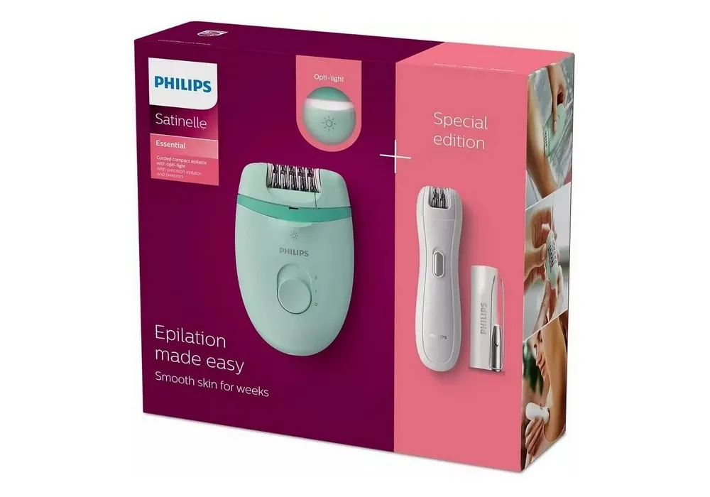Epilator PHILIPS BRP529/00, Alb/Verde