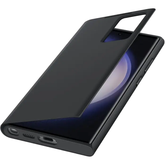 Husă Portmoneu Samsung Smart View for Galaxy S23 Ultra, Negru