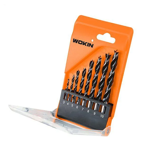 Набор из 8 сверл по дереву WOKIN 3-10 мм