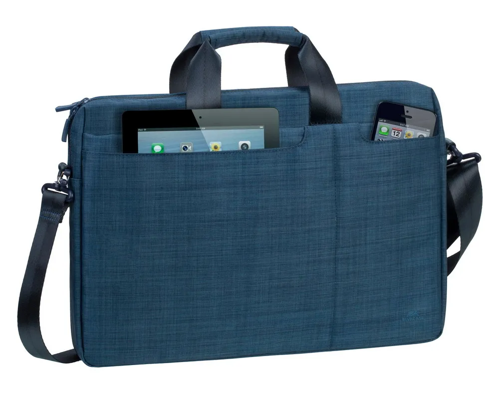 Geantă pentru Laptop RivaCase Biscayne, 15.6", Poliester, Albastru