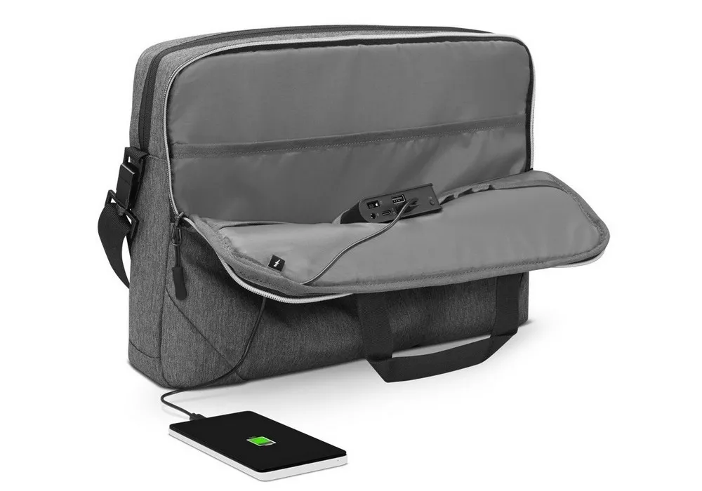 Geantă pentru Laptop Lenovo Business Casual, 15.6", Poliester, Gri