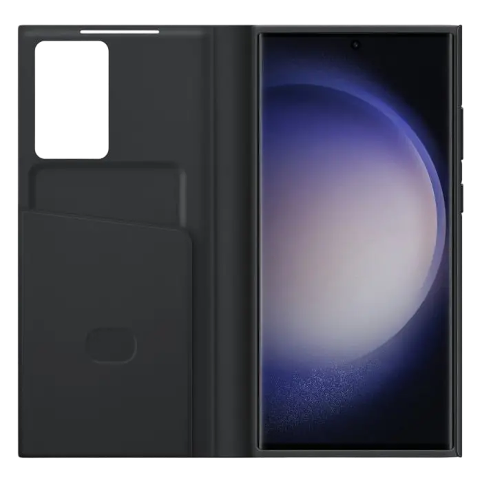 Husă Portmoneu Samsung Smart View for Galaxy S23 Ultra, Negru