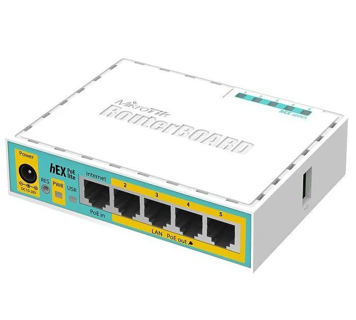 Маршрутизатор MikroTik hEX PoE lite, Белый