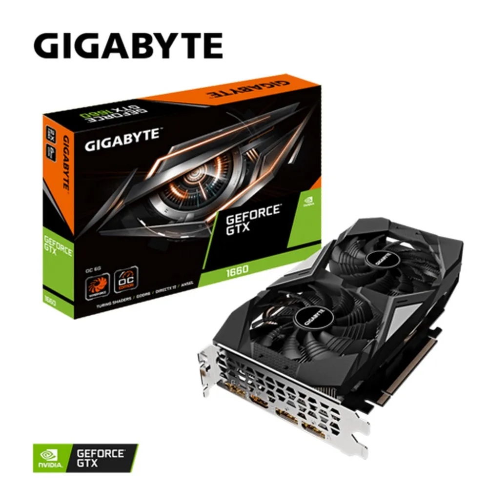 Placă Video Gigabyte GV-N1660OC-6GD,  6GB GDDR5 192bit