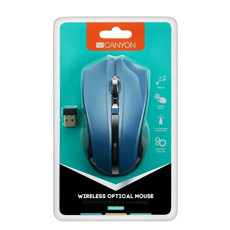 Беcпроводная мышь Canyon MW-5, Синий