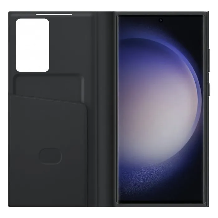 Husă Portmoneu Samsung Smart View for Galaxy S23 Ultra, Negru