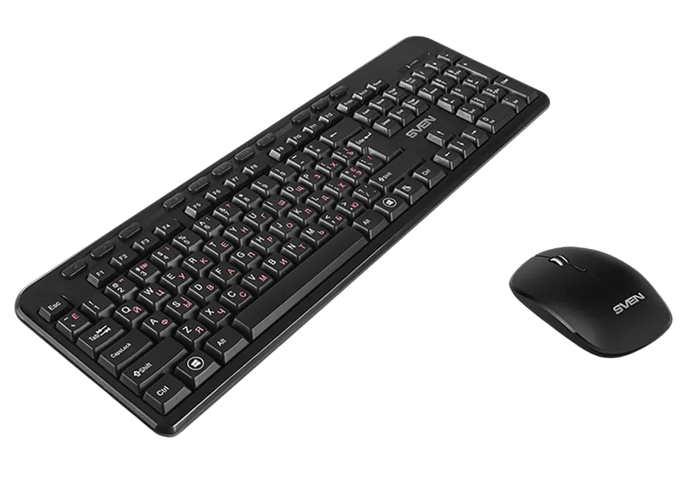 Set Tastatură + Mouse SVEN KB-C3200W, Fără fir, Negru