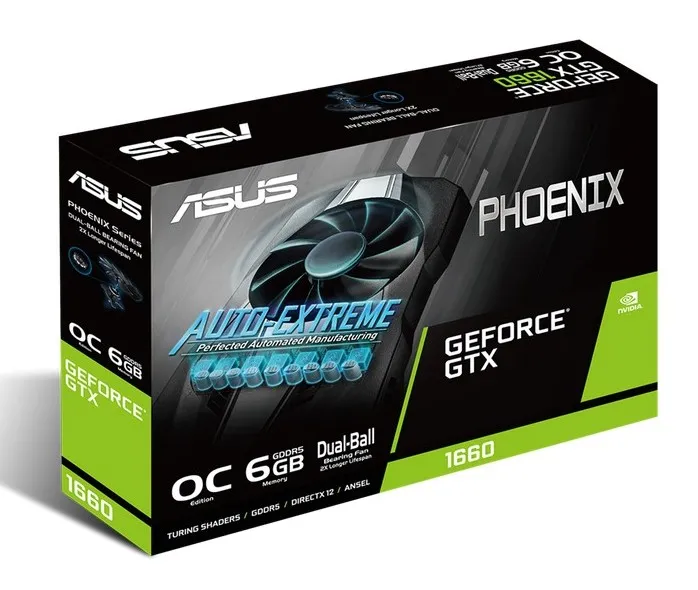Placă Video ASUS PH-GTX1660-O6G,  6GB GDDR5 192bit