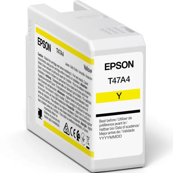 Cartuș de cerneală Epson T47A4 UltraChrome PRO 10 INK, 50ml, Galben
