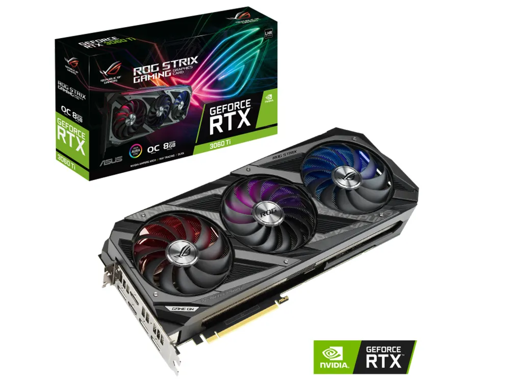 Placă Video ASUS ROG-STRIX-RTX3060TI-O8G-V2-GAMING,  8GB GDDR6 256bit