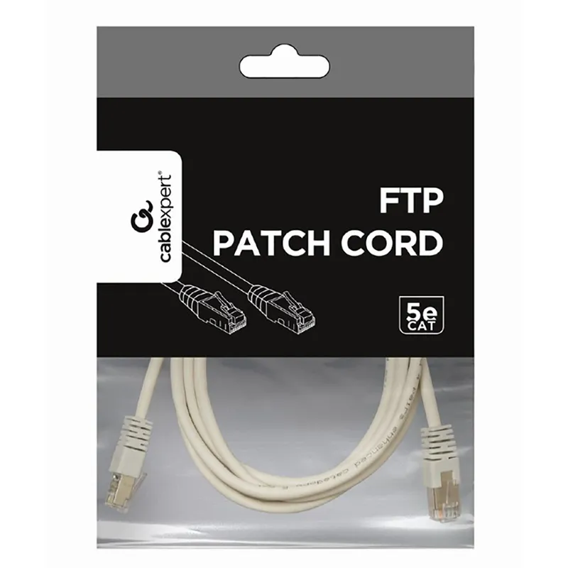 Patch cord Cablexpert PP22-1.5M, Cat5e FTP, 1,5m, Gri
