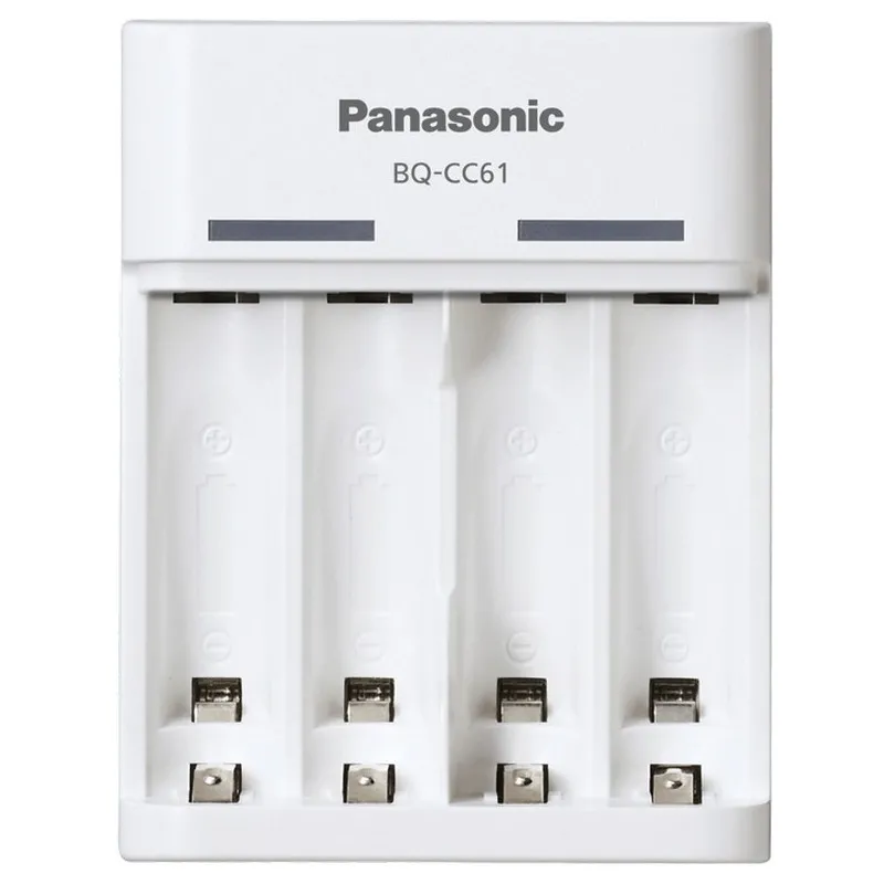 Încărcător Acumulatori Panasonic BQ-CC61USB, Alb
