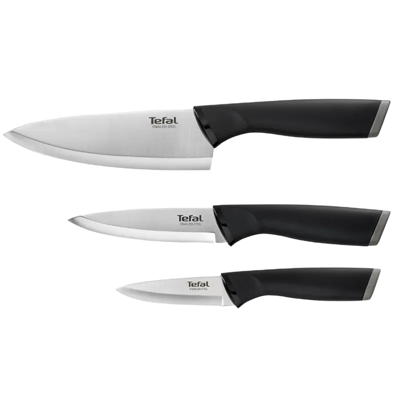 Set de Cuțite Tefal K221S375, Negru | Argintiu