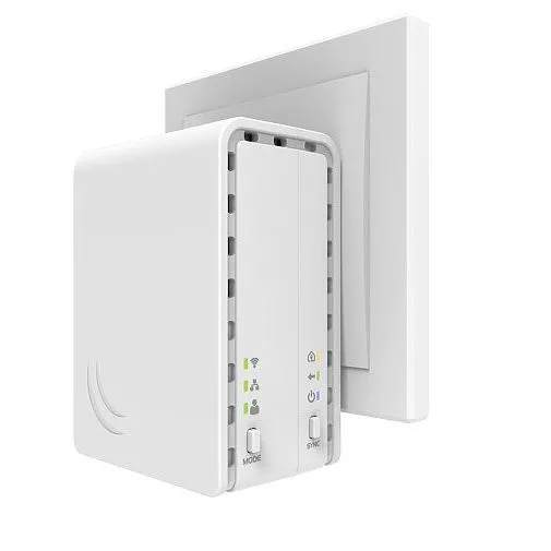 Адаптер Powerline MikroTik PL7411-2nD, до 100 Мбит/с, Белый