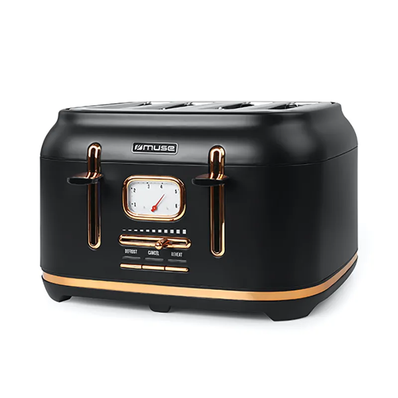 Тостер MUSE MS-131 BC, Черный | Золотистый