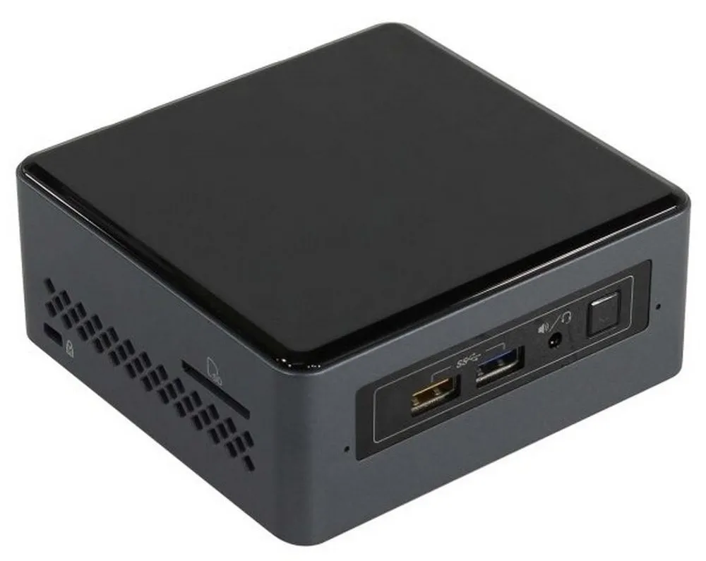 Мини ПК Intel NUC Kit NUC6CAYH, Intel Celeron J3455, 8Гб/8Гб, Intel HD Graphics 500