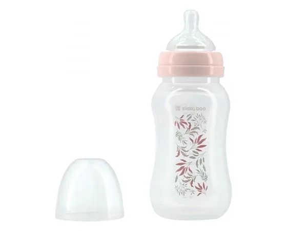 Sticlă de hrănire Kikka Boo Tropical Leaves, Roz