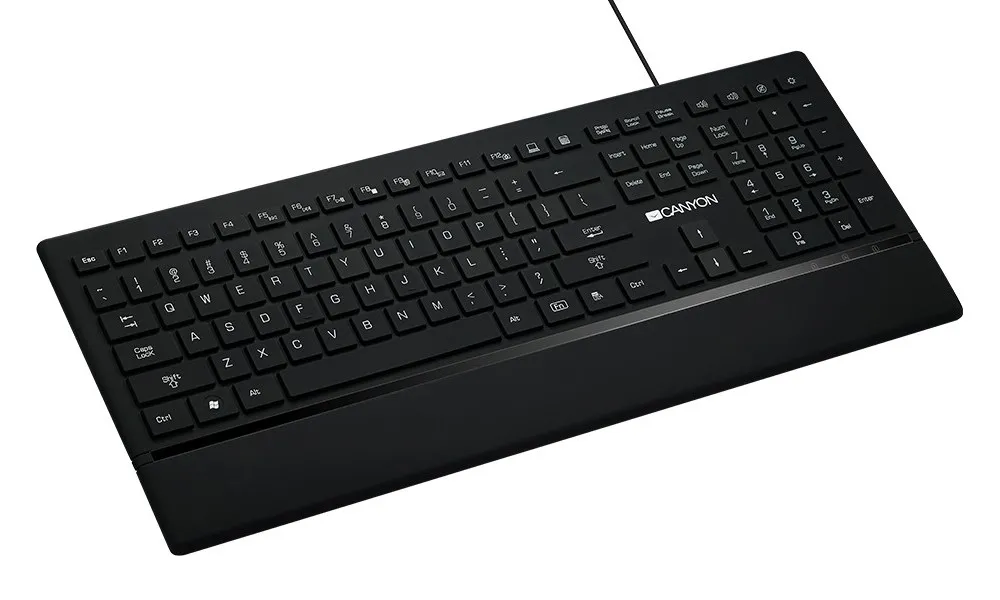 Keyboard Canyon HKB6, Multimedia, Slim, Silent, Backlight, Wrist Rest, Soft touch, USB