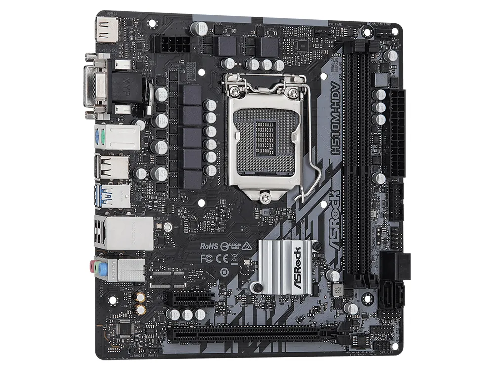 Материнская плата ASRock H510M-HDV R2.0, LGA1200, Intel H510, Micro-ATX