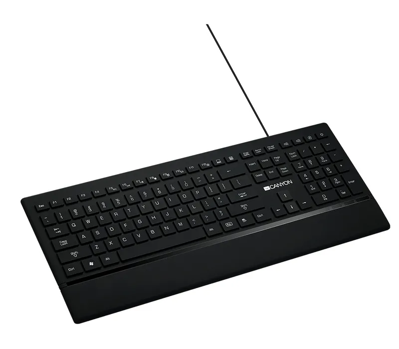 Keyboard Canyon HKB6, Multimedia, Slim, Silent, Backlight, Wrist Rest, Soft touch, USB