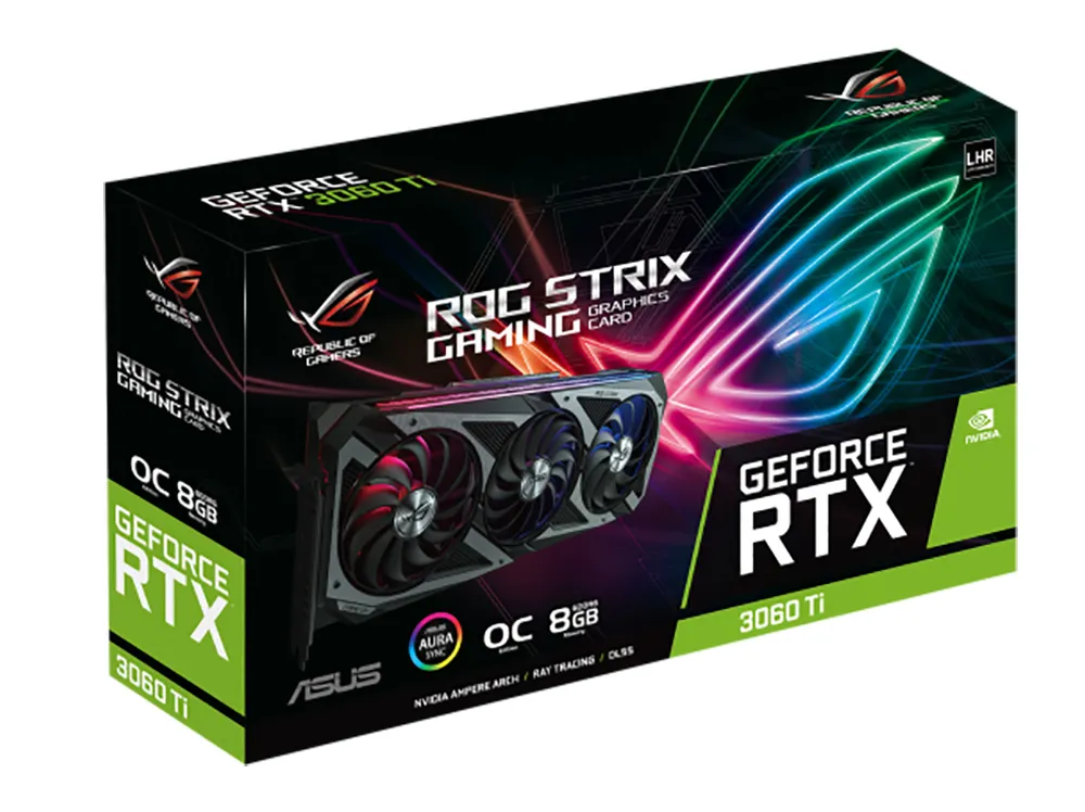 Placă Video ASUS ROG-STRIX-RTX3060TI-O8G-V2-GAMING,  8GB GDDR6 256bit
