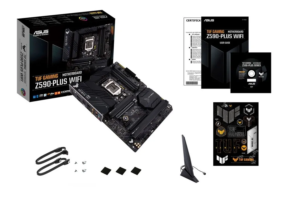 Материнская плата ASUS TUF GAMING Z590-PLUS WIFI, LGA1200, Intel Z590, ATX