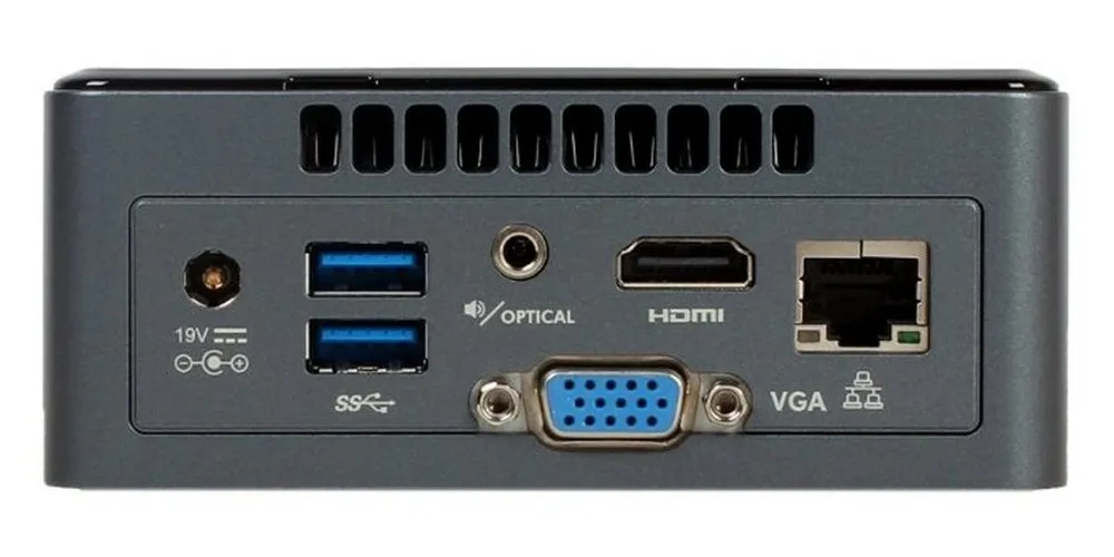 Мини ПК Intel NUC Kit NUC6CAYH, Intel Celeron J3455, 8Гб/8Гб, Intel HD Graphics 500