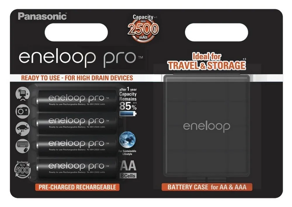 Acumulatori Panasonic Eneloop Pro, AA, 2500mAh, 4buc.