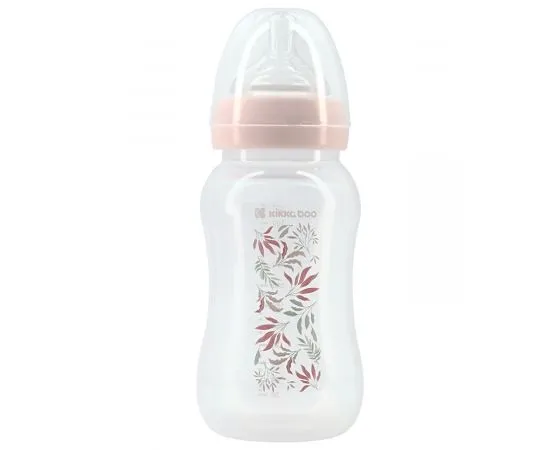 Sticlă de hrănire Kikka Boo Tropical Leaves, Roz