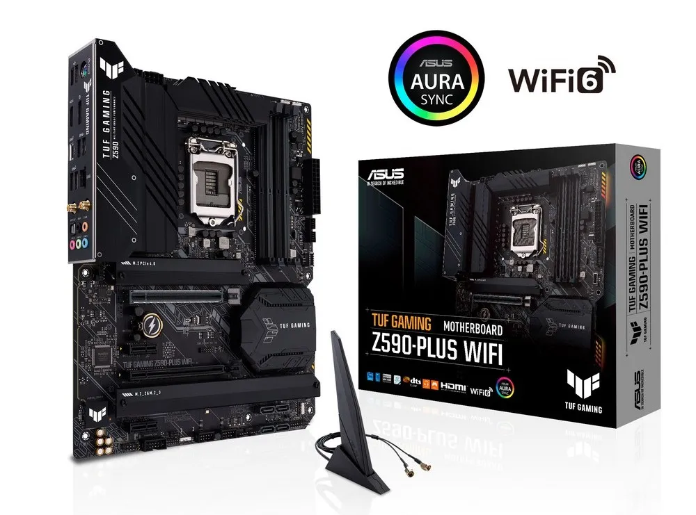 Материнская плата ASUS TUF GAMING Z590-PLUS WIFI, LGA1200, Intel Z590, ATX