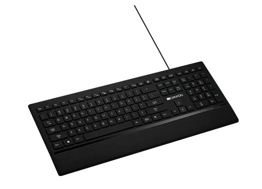 Keyboard Canyon HKB6, Multimedia, Slim, Silent, Backlight, Wrist Rest, Soft touch, USB