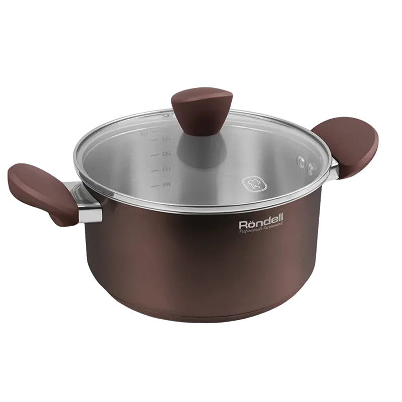 Кастрюля Rondell Flamme, 2л, Коричневый