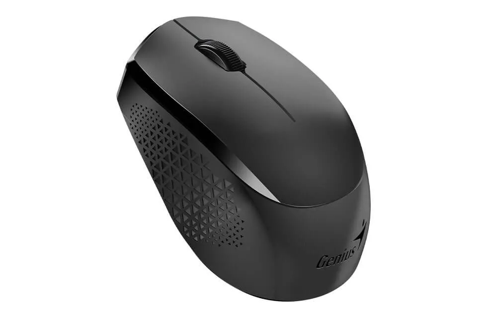 Wireless Mouse Genius NX-8000S, 1200 dpi, 3 buttons, Ambidextrous, Silent, BlueEye, 1xAA, Black