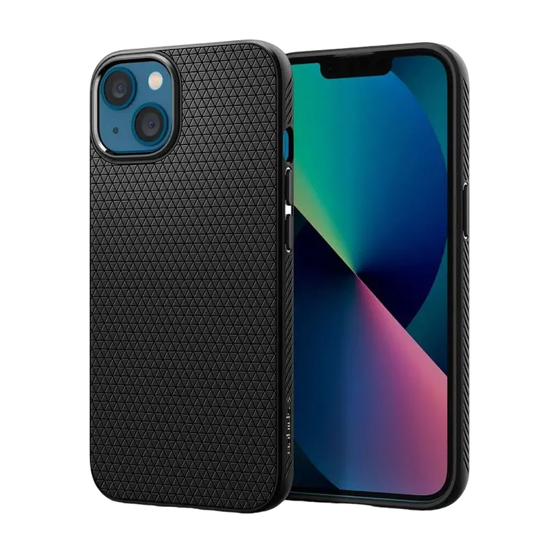 Чехол Spigen iPhone 13 mini, Liquid Air, Матовый черный