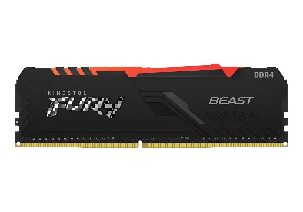 Оперативная память Kingston FURY Beast RGB, DDR4 SDRAM, 2666 МГц, 8Гб, KF426C16BBA/8