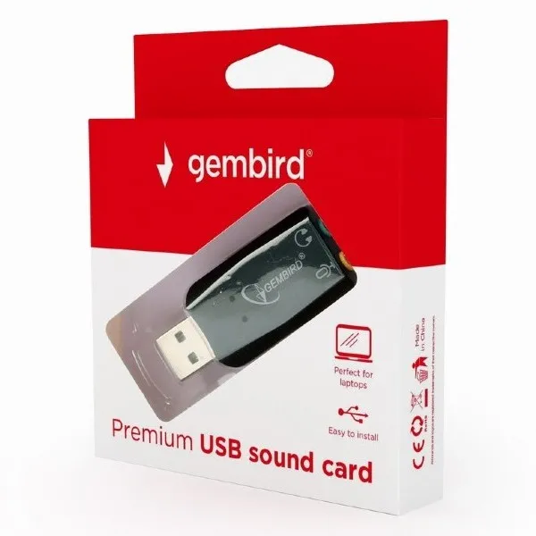 Placă de sunet Gembird SC-USB2.0-01, Negru