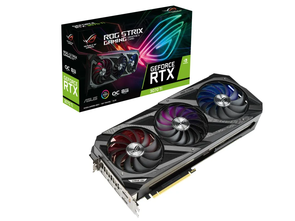 Placă Video ASUS ROG-STRIX-RTX3070TI-O8G-GAMING,  8GB GDDR6X 256bit
