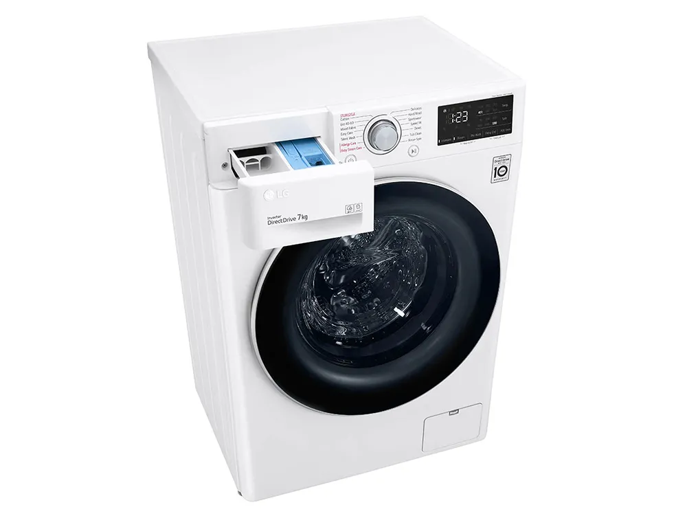 Mașină de spălat LG F2WV3S7S0E, 7kg, Alb