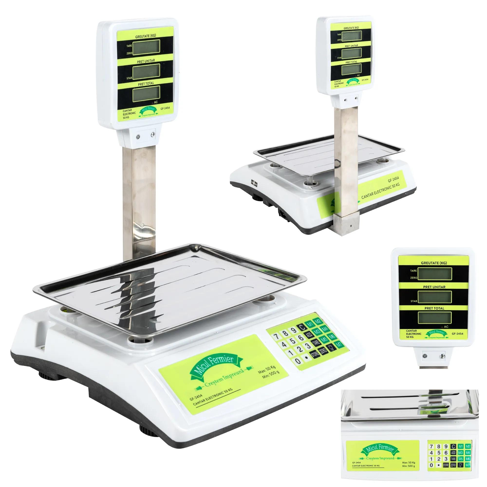 Cantar electronic Micul Fermier 50 Kg cu baterii 4 4Ah