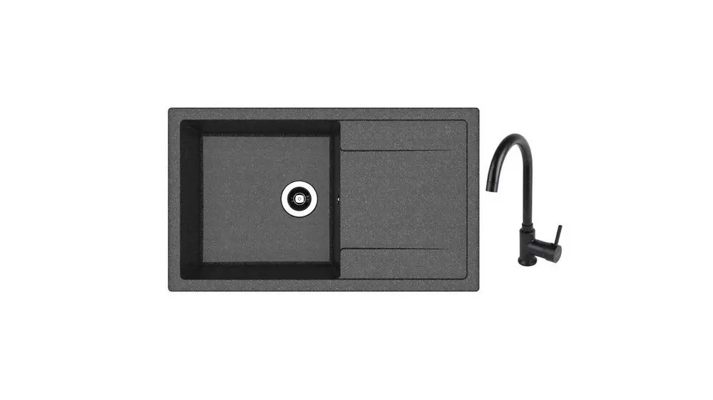 НАБОР мойки Dr Gans Techno 860 + SanDonna F 7073 чёрный