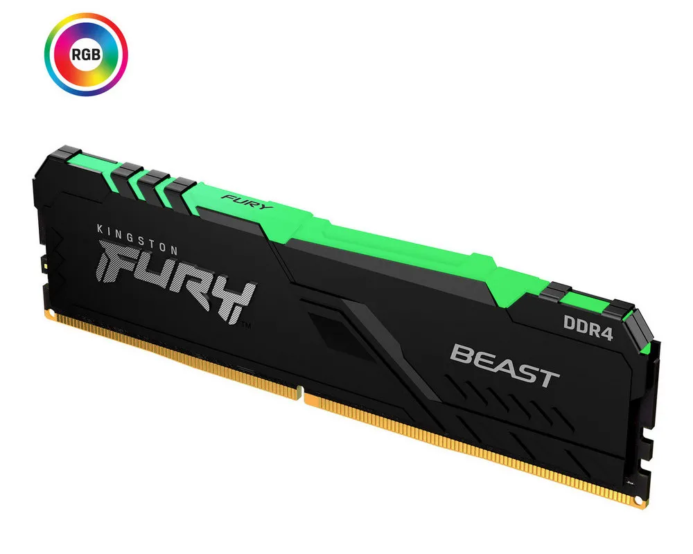 Memorie RAM Kingston FURY Beast RGB, DDR4 SDRAM, 2666 MHz, 8GB, KF426C16BBA/8