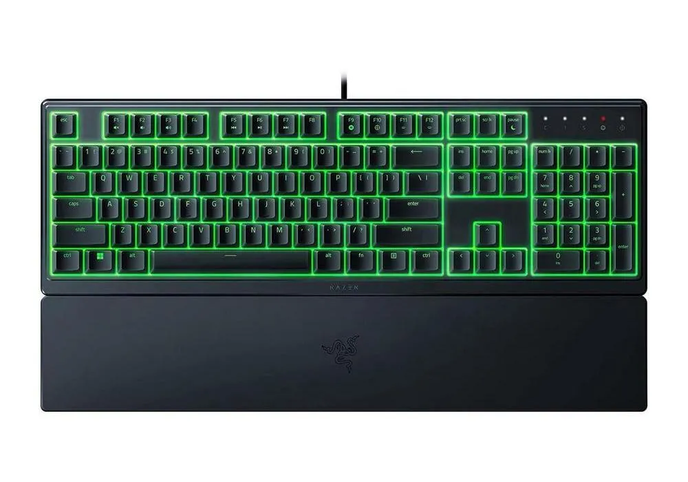 Gaming Keyboard Razer Ornata V3 X, Silent Membrane Switches, Low-profile Keys, RGB, US Layout, USB 