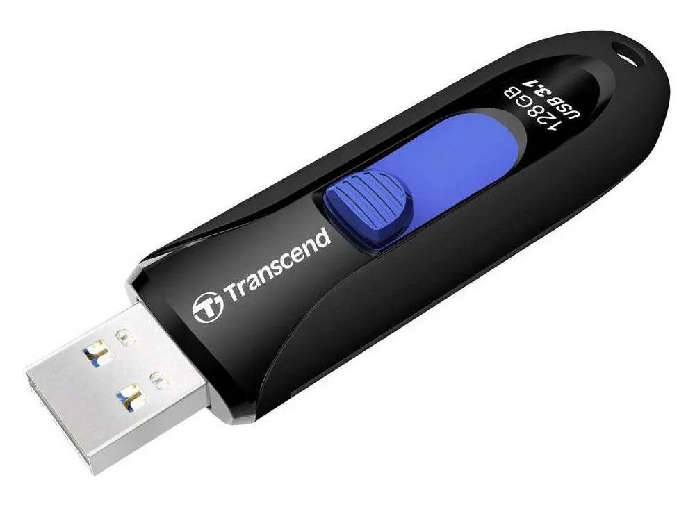 USB Flash накопитель Transcend JetFlash 790, 128Гб, Чёрный/Синий