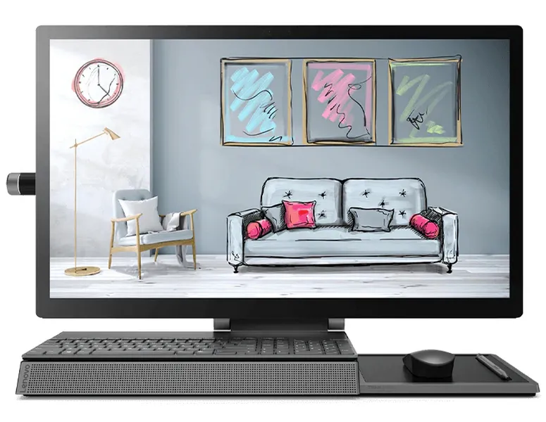 Computer All-in-One Lenovo Yoga A940-27ICB, 27", Intel Core i7-9700, 32GB/512GB, Windows 10 Pro, Gri