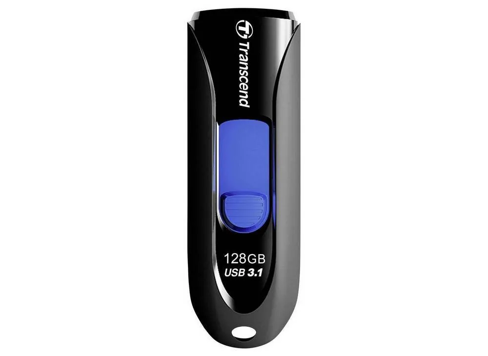 USB Flash накопитель Transcend JetFlash 790, 128Гб, Чёрный/Синий